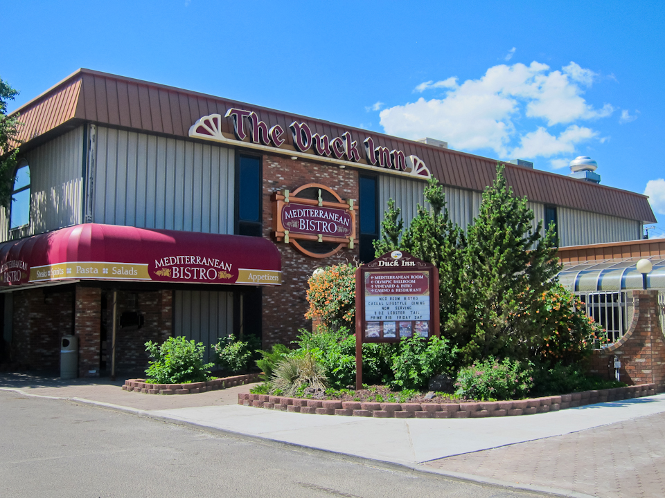 Dining and lounge area at the Duck Inn in Havre, Montana